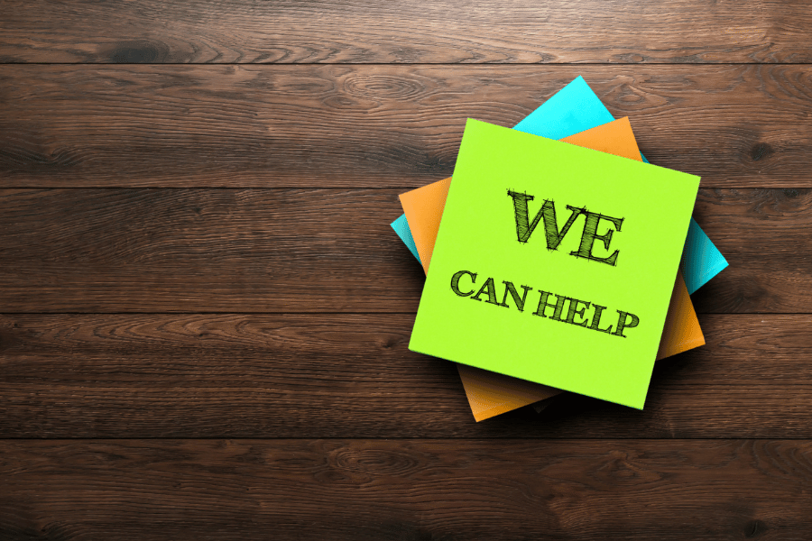 per Klick gelangen Sie zur Seite weitere Unterstützunggrünes Post-It mit dem Schriftzug 